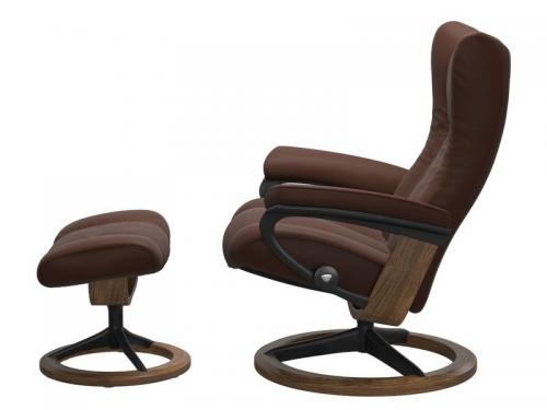 Stressless Wing (M) Signature Chair with Footstool 