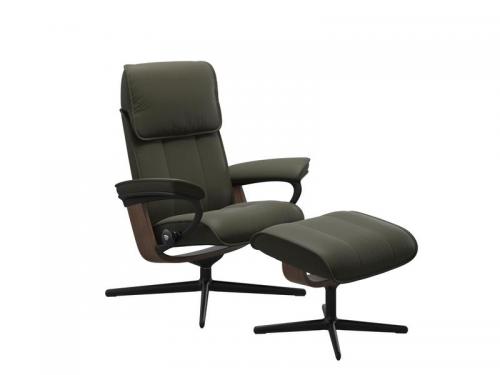 Stressless Admiral (M) Cross Chair with Ottoman 