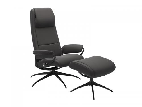 Stressless Paris Star High Back Chair with Ottoman 