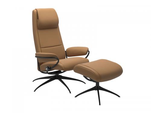 Stressless Paris Star High Back Chair with Ottoman 