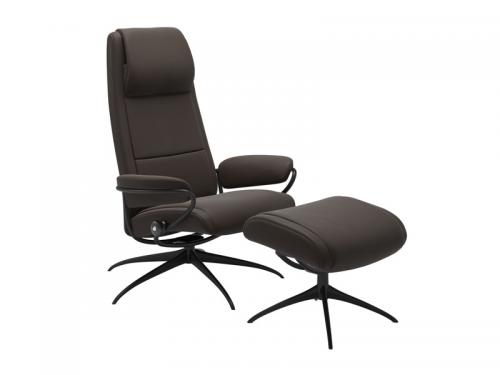 Stressless Paris Star High Back Chair with Ottoman 