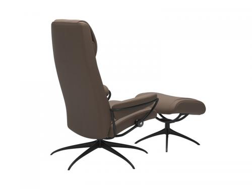 Stressless Paris Star High Back Chair with Ottoman 