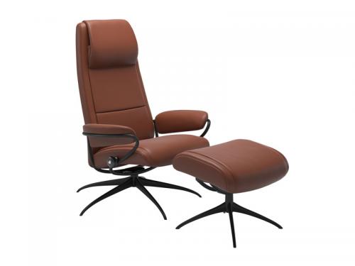 Stressless Paris Star High Back Chair with Ottoman 