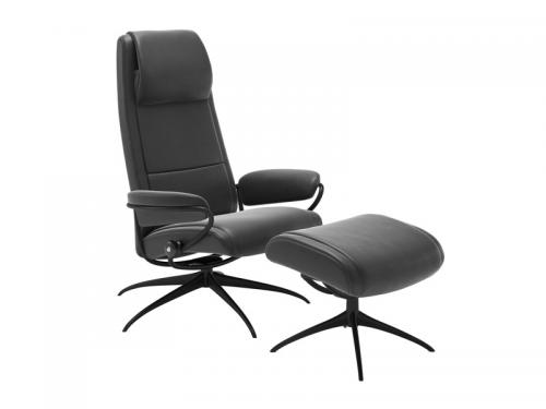 Stressless Paris Star High Back Chair with Ottoman 