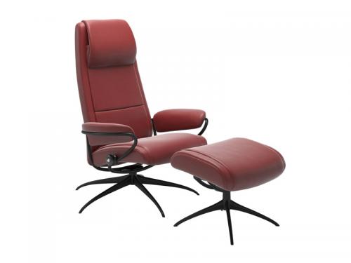 Stressless Paris Star High Back Chair with Ottoman 