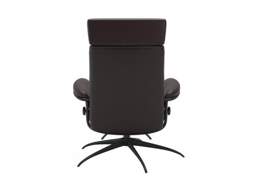 Stressless London Star Adjustable Headrest Chair with Ottoman 