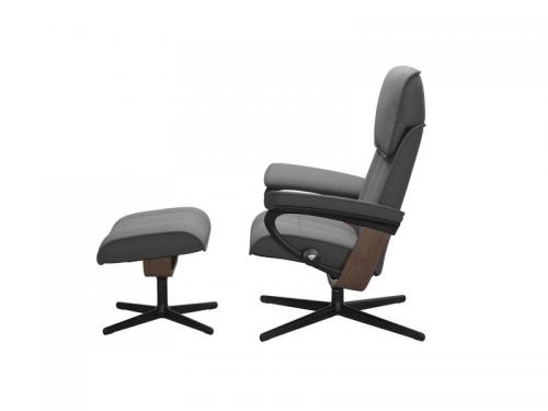 Stressless Admiral (M) Cross Chair with Ottoman 