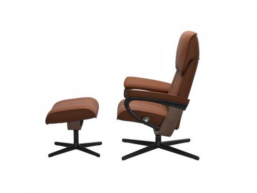 Stressless Admiral (M) Cross Chair with Ottoman 