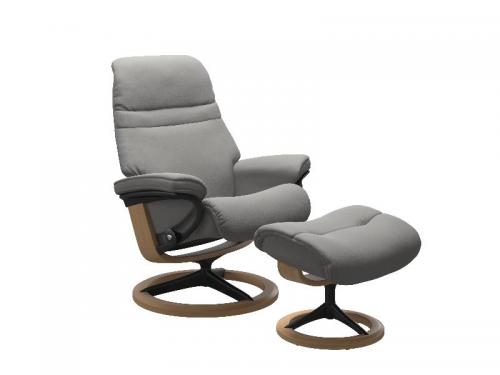 Stressless Sunrise (M) Signature Chair with Footstool 