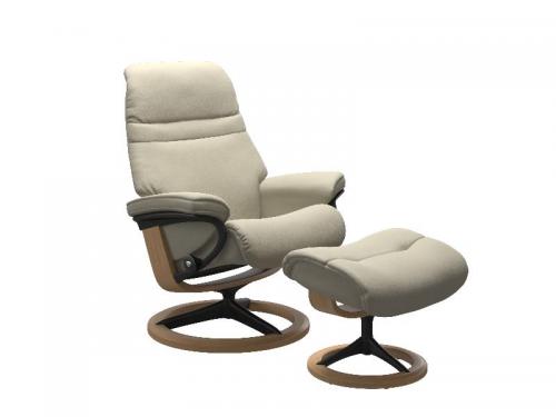 Stressless Sunrise (M) Signature Chair with Footstool 