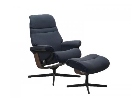 Stressless Sunrise (M) Cross Chair with Ottoman 