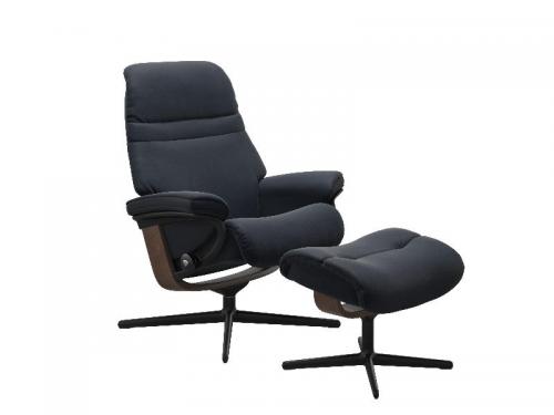 Stressless Sunrise (M) Cross Chair with Ottoman 