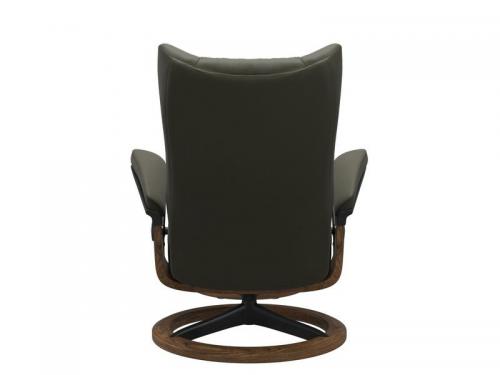 Stressless Wing (L) Signature Base Recliner with Ottoman