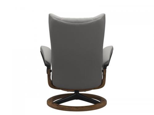 Stressless Wing (L) Signature Base Recliner with Ottoman