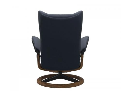 Stressless Wing (L) Signature Base Recliner with Ottoman