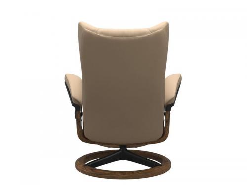 Stressless Wing (L) Signature Base Recliner with Ottoman