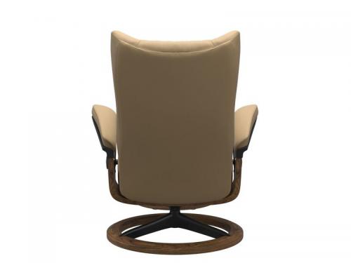 Stressless Wing (L) Signature Base Recliner with Ottoman