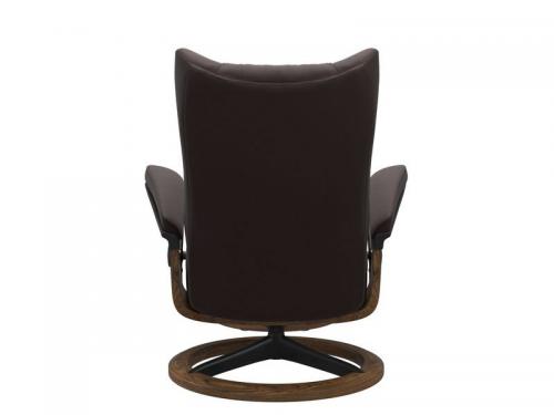 Stressless Wing (L) Signature Base Recliner with Ottoman