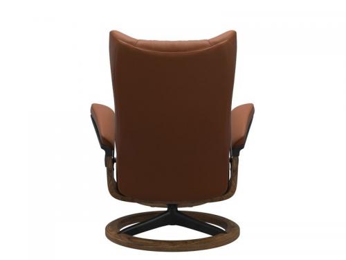 Stressless Wing (L) Signature Base Recliner with Ottoman