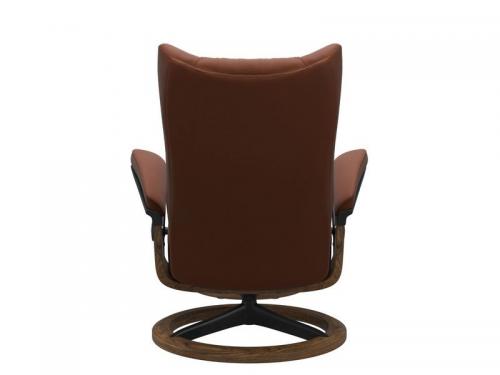 Stressless Wing (L) Signature Base Recliner with Ottoman
