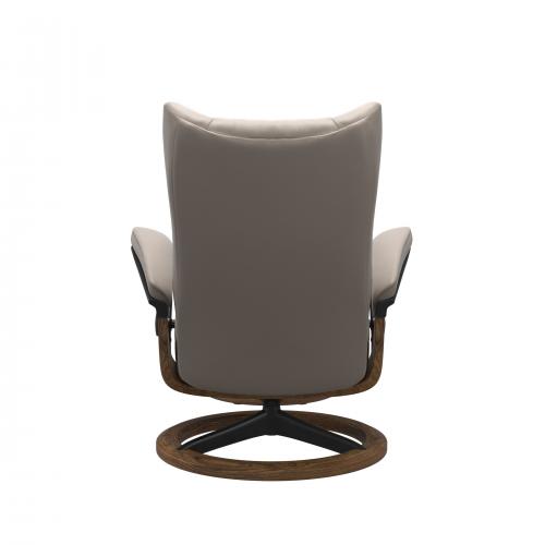 Stressless Wing (L) Signature Base Recliner with Ottoman