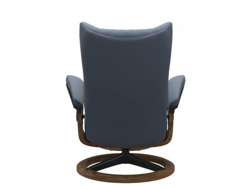 Stressless Wing (L) Signature Base Recliner with Ottoman