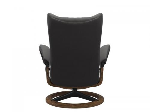 Stressless Wing (L) Signature Base Recliner with Ottoman
