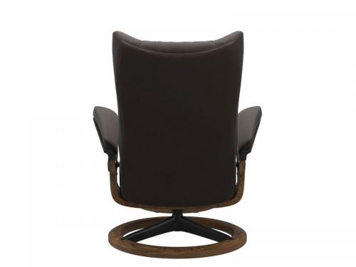 Stressless Wing (L) Signature Base Recliner with Ottoman