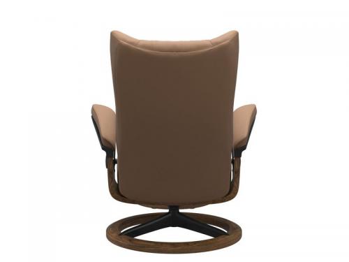 Stressless Wing (L) Signature Base Recliner with Ottoman