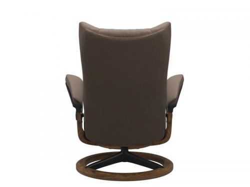 Stressless Wing (L) Signature Base Recliner with Ottoman