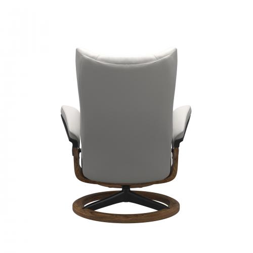 Stressless Wing (L) Signature Base Recliner with Ottoman