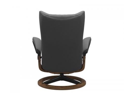 Stressless Wing (L) Signature Base Recliner with Ottoman