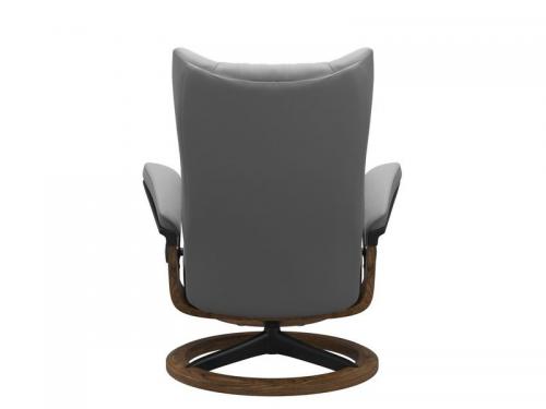 Stressless Wing (L) Signature Base Recliner with Ottoman