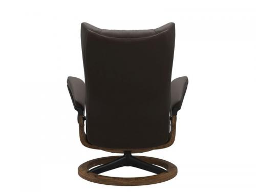 Stressless Wing (L) Signature Base Recliner with Ottoman