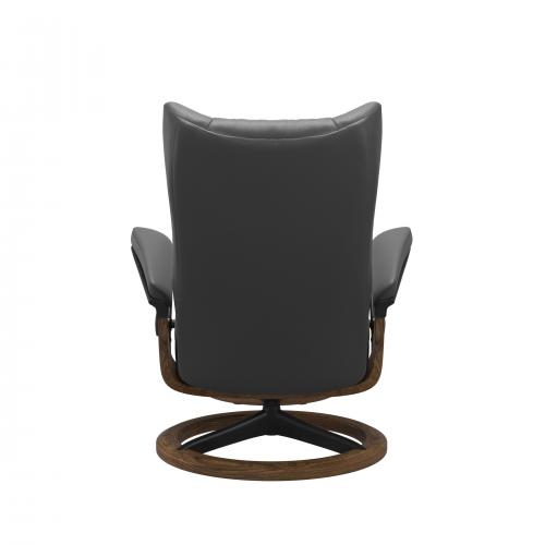 Stressless Wing (L) Signature Base Recliner with Ottoman