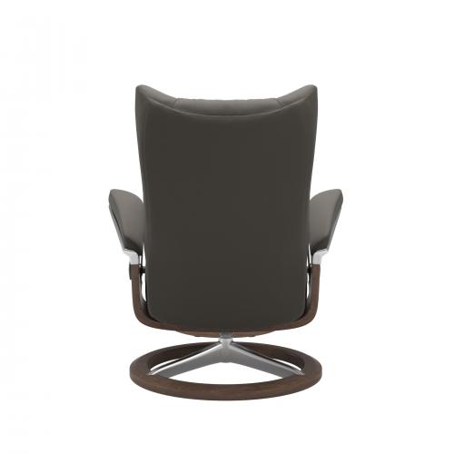 Stressless Wing (L) Signature Base Recliner with Ottoman