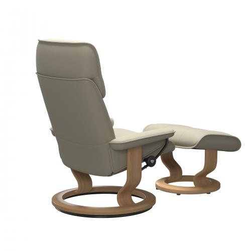Stressless Admiral (M) Classic Base Recliner with Ottoman