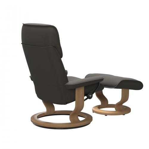 Stressless Admiral (M) Classic Base Recliner with Ottoman