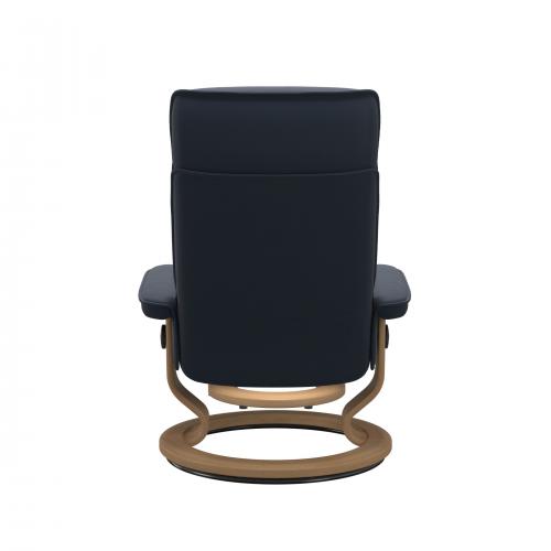 Stressless Admiral (M) Classic Base Recliner with Ottoman