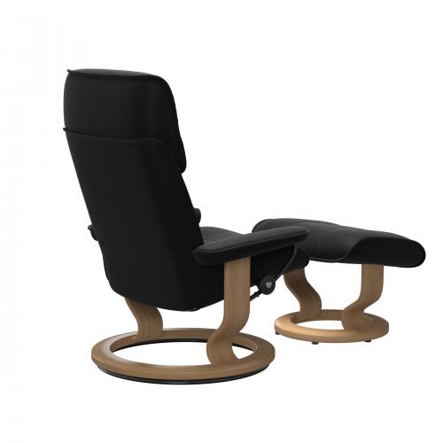 Stressless Admiral (M) Classic Base Recliner with Ottoman