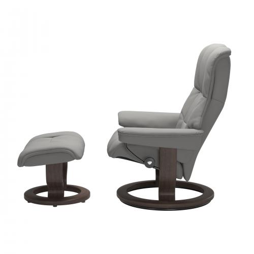 Stressless Mayfair (M) Classic Base Recliner with Ottoman