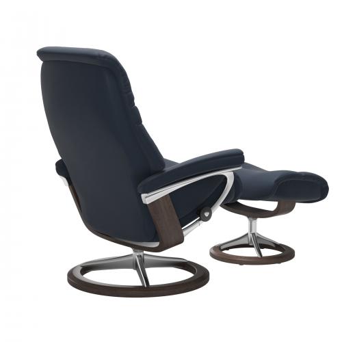 Stressless Sunrise (M) Signature Base Recliner with Ottoman
