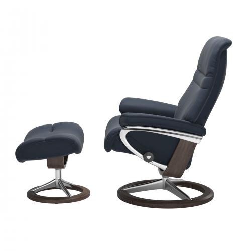 Stressless Sunrise (M) Signature Base Recliner with Ottoman