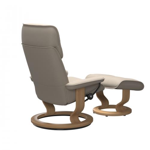 Stressless Admiral (M) Classic Base Recliner with Ottoman