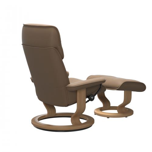 Stressless Admiral (M) Classic Base Recliner with Ottoman