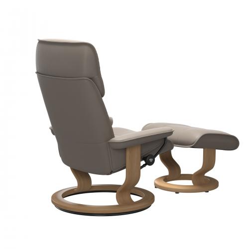 Stressless Admiral (M) Classic Base Recliner with Ottoman