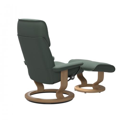 Stressless Admiral (M) Classic Base Recliner with Ottoman