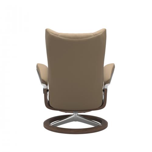 Stressless Wing (L) Signature Base Recliner with Ottoman