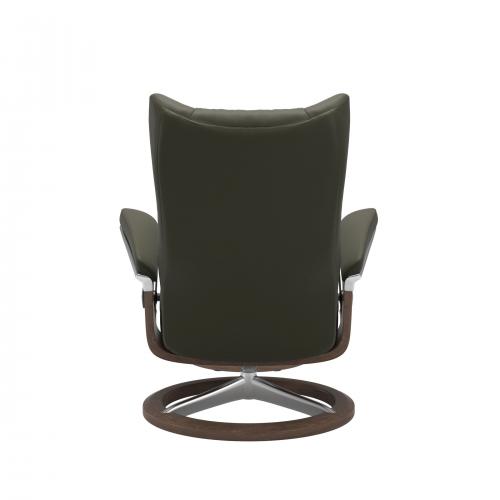 Stressless Wing (L) Signature Base Recliner with Ottoman