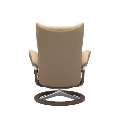 Stressless Wing (L) Signature Base Recliner with Ottoman